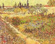 Vincent Van Gogh Garden in Bloom, Arles USA oil painting artist